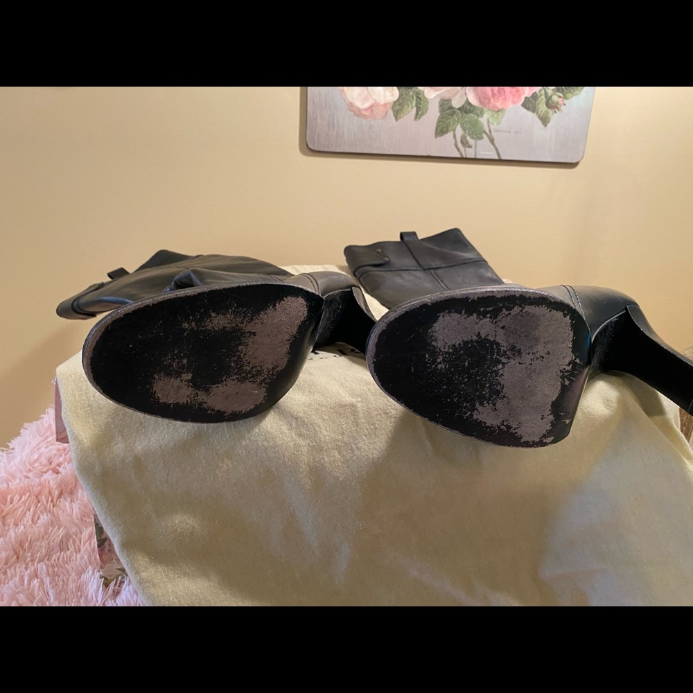 Burberry Black Leather Knee High Boots - Picture 5 of 10